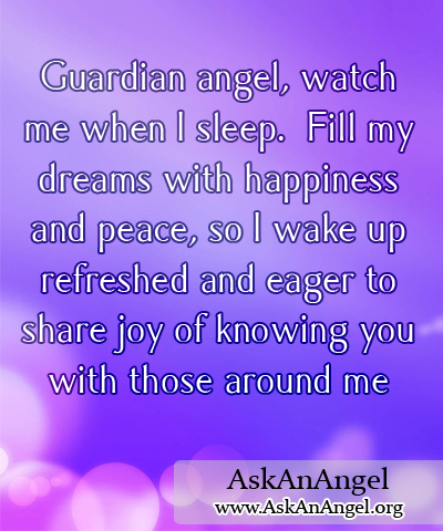 Post 25 guardian angel, watch me when i sleep